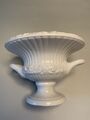 Vase Amphorenvase Tafelaufsatz Urnenvase Pokal Porzellan Weiß Delft / Italien ?