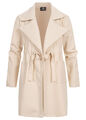 Damen Violet Jacke Übergangs Fleece Mantel 2-Pockets beige B21096694