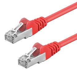 CAT5e Kabel F/UTP Patchkabel DSL LAN Netzwerkkabel Gigabit rot 0,25 m - 10 m