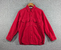 WOOLRICH Vintage Herren rot dick Baumwolle Flanell Outdoor Knopf Shirt - M