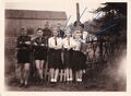 altes original  Foto von 1939 HJ + BDM Maiden, Mädels Girls mach Musik