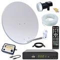 Digital Sat Anlage COMAG HD Receiver 60 Spiegel 10m Kabel SAT-Finder Single LNB