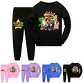 Kinder Super Mario Pyjamas Sweatshirt Lange Hose Set Schlafanzug Nachtwäsche