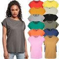 Urban Classics Ladies Extended Shoulder Tee Damen T-Shirt Turnup Ärmel XS - 5XL