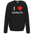 I Love Donuts - Qualitäts-Sweatshirt/Pullover Farbe wählen