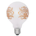 LAES Globe Glühbirne Acor 40W E27 Satiniert floral verziert 95mm Globelampe warm
