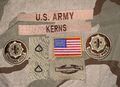 8 US ARMY patch Set DCU Desert Uniform Konvolut 2nd ACR Stryker PFC KERNS Flag