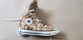 Converse All Star Chuck Taylor Hohe Sneaker beige braun Schlange Leder  37  37,5