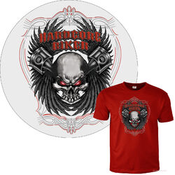 Biker T-Shirt Werkstatt Rocker Totenkopf USA Custom Tribal Tattoo  Skull *4317