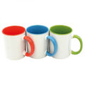 250 ml aus Porzellan 6er Set Kaffeebecher Tasse Becher Bi-Colour