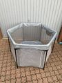 Fillikid Laufgitter Laufstall 6eckig grau Babyzimmer