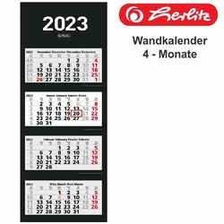 Herlitz 3 / 4 Monatskalender 2024 XL Premium Wandkalender Bürokalender Planer