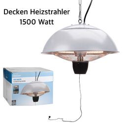 Decken Heizstrahler 1500 W Elektro Heizung Heizpilz Hängeheizstrahler