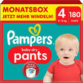 Pampers Windeln Pants Größe 4 (9-15kg) Baby-Dry, Maxi MONATSBOX, 180