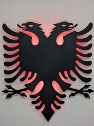 Albanian  Flag Eagle Led Wall Deco Light 
