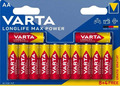 12x Varta Longlife Max Power 4706 AA Mignon LR6 1,5V Batterie MHD 12/31