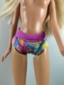 2002 Rio de Janiero Barbie Badeanzug lila Druck Hose