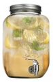Getränkespender Limonadenspender Saftspender 8 L Glas Retro Bowle