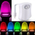 8 Farbe Motion Sensor LED Toilettendeckel Licht WC Sitz Klobrille RGB Nachtlicht