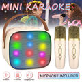 Profi Karaoke Maschine Bluetooth Mikrofon Karaoke Lautsprecher mit 2 Mikrofonen