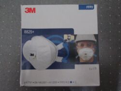 5 Stk   3M  8825+ FFP2 Atemschutzmaske FFP 2 mit Ventil Mundschutz Maske, OVP