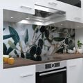 Küchenrückwand selbstklebend Olivenzweige Optik Wandtattoo für Fliesenspiegel