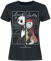 The Nightmare Before Christmas Jack & Sally Frauen T-Shirt schwarz