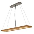 LED Pendelleuchte Pendellampe BRAD 100 cm x 20cm Holzbalken Natur dimmbar Switch