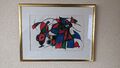 Miró Original Lithographie inkl. Echtheits-Siegel | 68x54 cm | goldener Rahmen