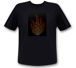 Equalizer Shirt Fire Feuer LED-Shirt Partyshirt Feuerwehrmann Shirt