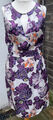 Marella Seide Blumenmuster ärmelloses Kleid Größe UK 12