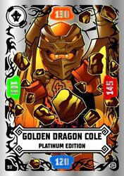 Karte 90 - Platin Edition - Golddrachen-Cole - LEGO Ninjago Serie 8 NEXT LEVEL