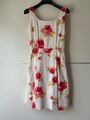 Wunderschönes Sommerkleid Rosenmuster mit V-Neck Gr. 36 - Top Zustand 