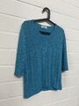 Strickshirt Betty Barclay 40/L türkis blau Strick top Shirt Oberteil strickpulli