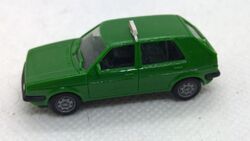 Herpa Volkswagen VW Golf 2 19E 4-türig grün Fahrschule mit Dachschild (41)
