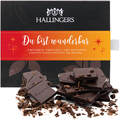Hallingers Du bist wunderbar Vegane Schokolade Zartbitter-Edelkakao Amaretto & K
