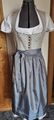 WENGER Dirndl m.Bluse,creme-hellblau,Stehkragen, Viskose-Mix, Gr.38,w.neu!