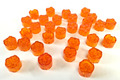 30x LEGO® Stein rund 2x2 mit Achsloch transparent orange 3941 GEBRAUCHT