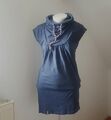 Naketano Sweat Kleid / Jersey  Shirtkleid Rolli Kordel  Gr. 38 ( S) dunkelblau