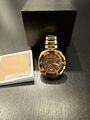 Michael Kors Chronograph Uhr Damenuhr gold Schildpatt-Optik MK 5593