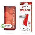 DISPLEX Real Glass Apple iPhone 13/13 Pro/14, 10H, EASY-ON, Schutzglas, BRANDNEU