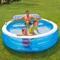 INTEX Swim Center Lounge Family Swimming Pool Rund Planschbecken Kinderpool