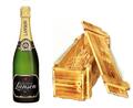 (70,81€/l) Lanson Champagner Black Label Brut in Holzkiste geflammt 12% 0,75l Fl
