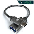 USB-C zu USB Adapter USB Typ C 3.1 zu USB 3.0 Handy Apple iPad MacBook | 2er Set