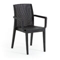 Polypropylen-Rattan-Effekt-Stuhl für den Außenbereich, Garten, Bar,...