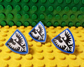 3x Lego® Schild Falkenritter Ritter Ritterburg Burg schwarz grau (A10)