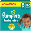 Pampers Windeln Größe 8 (17Kg+) Baby-Dry Extra Large MONATSBOX 120 Stück