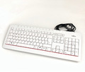 Fujitsu KB521 USB DE Tastatur Qwertz Weiß Spritzwassergeschützt Kabelgebunden