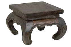 Kleiner Opium Tisch Tischchen klein Massiv Holz Beistelltisch Asien dunkel 