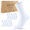 Tennissocken Sportsocken (10-50 Paar) Arbeitssocken Herren Damen Socken Weiß